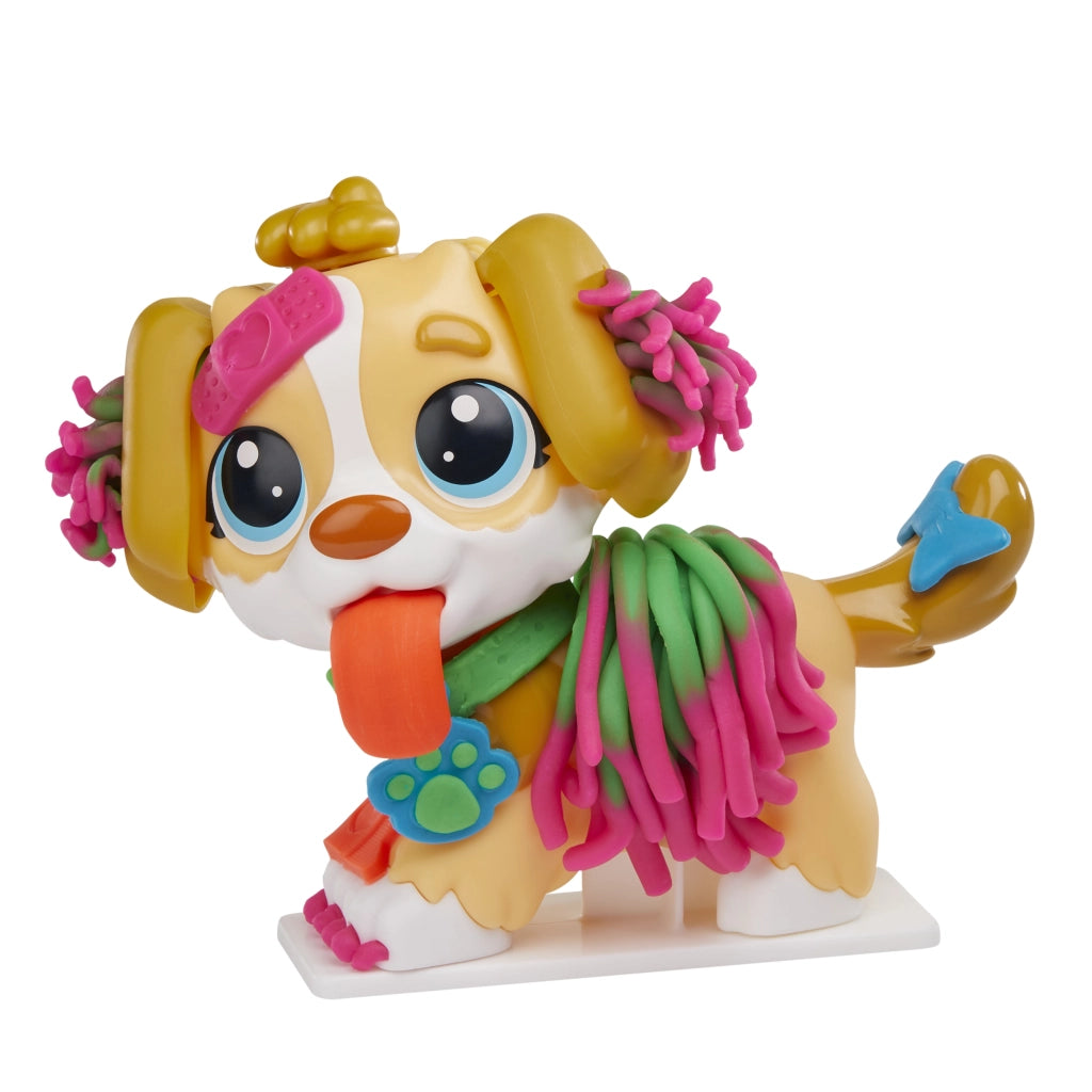 Play-Doh - Set da Veterinario, playset con Cane Giocattolo, trasportino, 10 Strumenti, 5 Colori