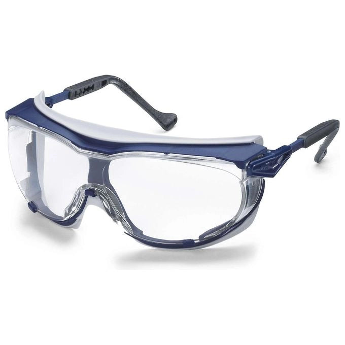 Uvex 9175260 Skyguard NT Occhiali di Sicurezza con Astine UV400 Antiappannante Antigraffio Policarbonato colore Blu Grigio