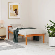Letto per Anziani Marrone Cera 90x200 cm Legno Massello di Pino 844155