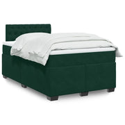 Giroletto a Molle con Materasso Verde Scuro 120x200 cm Velluto 3286291