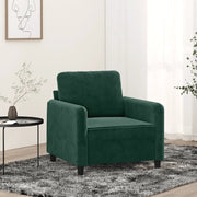 Divano Sedia-Poltrona Verde Scuro 60 cm Velluto 677379