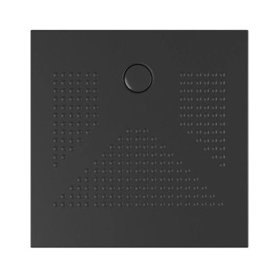 Piatto doccia quadrato 90x90 H3 cm in ceramica nero opaco con antiscivolo  Ruy