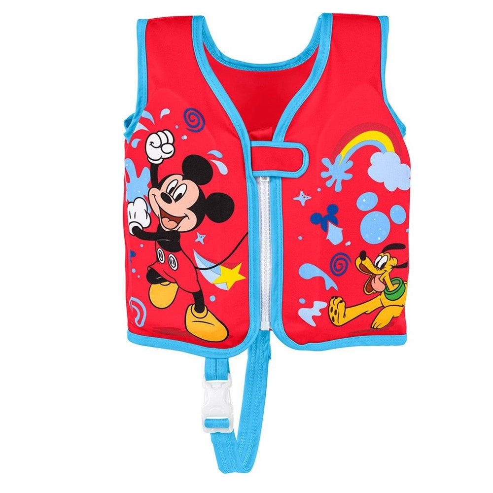 Trade Shop - Gilet Cuscinetti In Schiuma Salvagente Giubbotto Mickey Trainer Bambini 1-3 Anni 9101d -