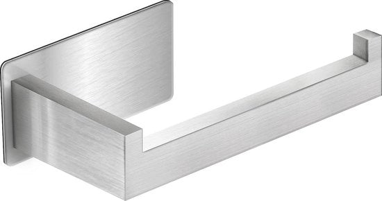 Toiletrolhouder in acciaio inossidabile, fissaggio senza perforazione, supporto per carta igienica in acciaio inossidabile per bagno, cucina, toilette.