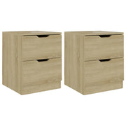 Set di 2 Comodini | Armadio da Notte | Mobiletto da notte Rovere Sonoma 40x40x50 cm in Legno Multistrato