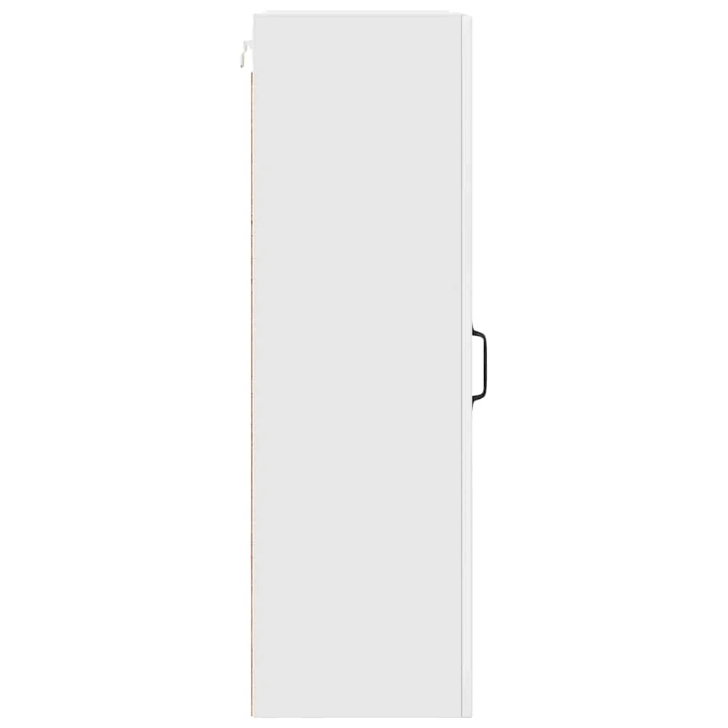 Pensile da cucina moderno 50 x 31 x 100 cm pratico contenitore stile elegante legno composito bianco lucido 02_0054469