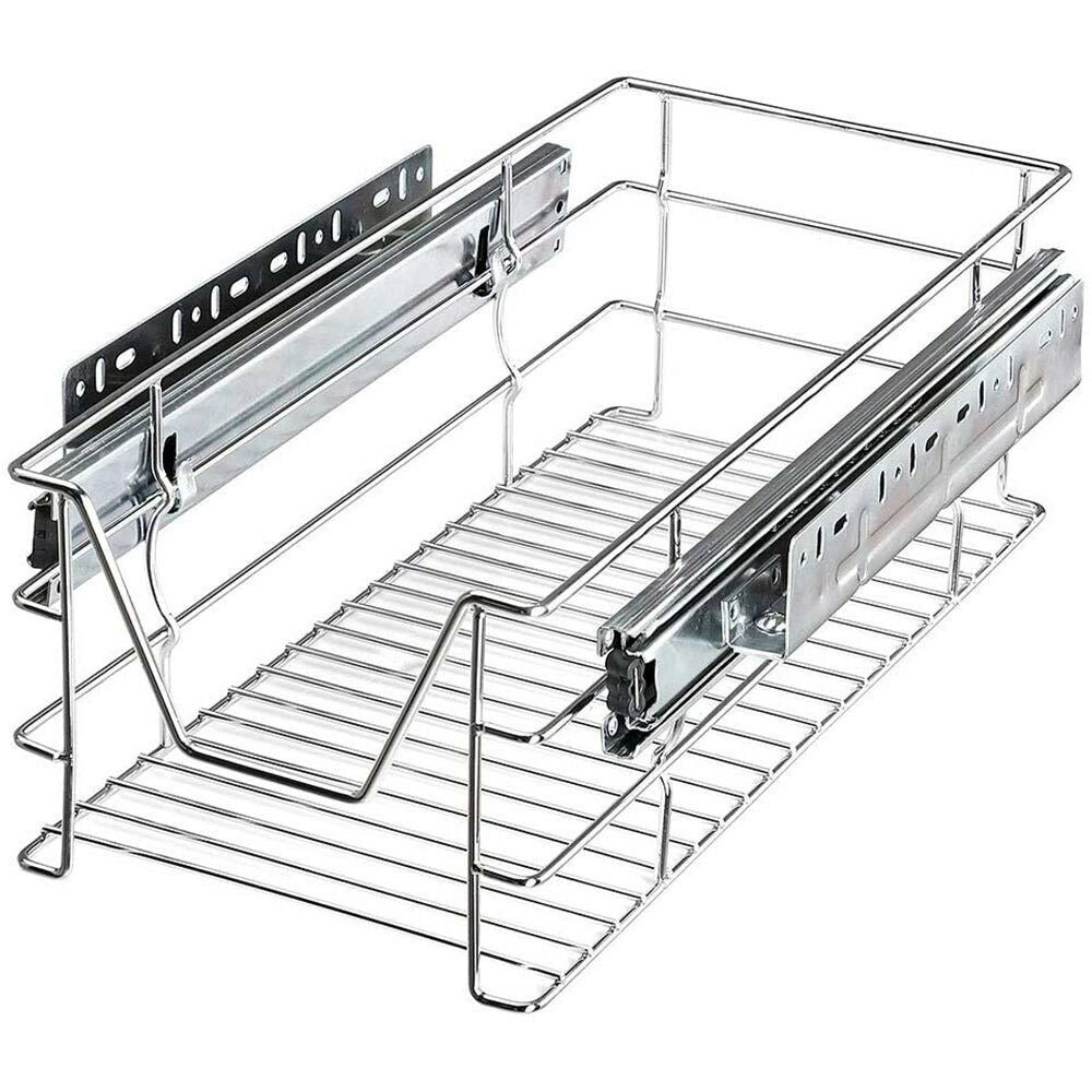 Set 2 Cassetti Cassetto Telescopico Cucina 30cm Cestello Estraibile Salvaspazio