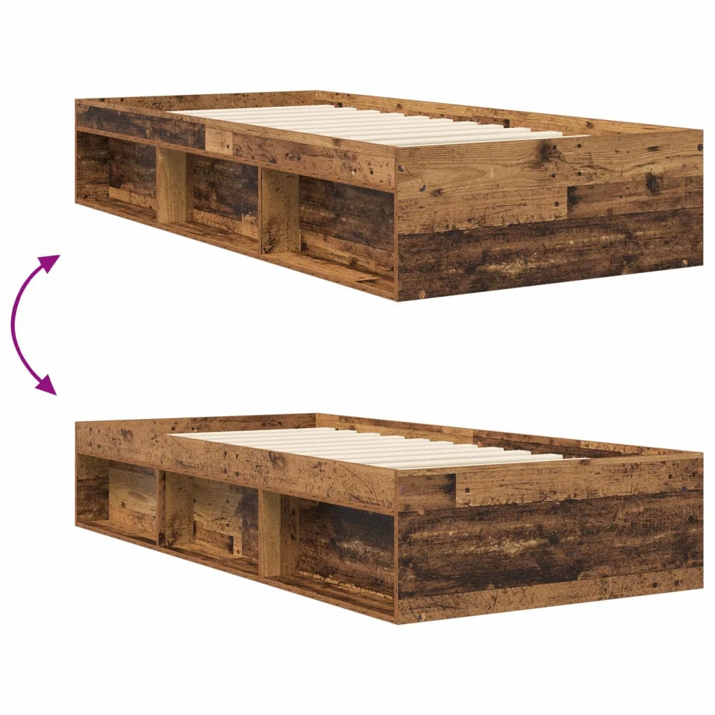 Telaio del letto con storage Legno antico 80 x 200 cm 3429520