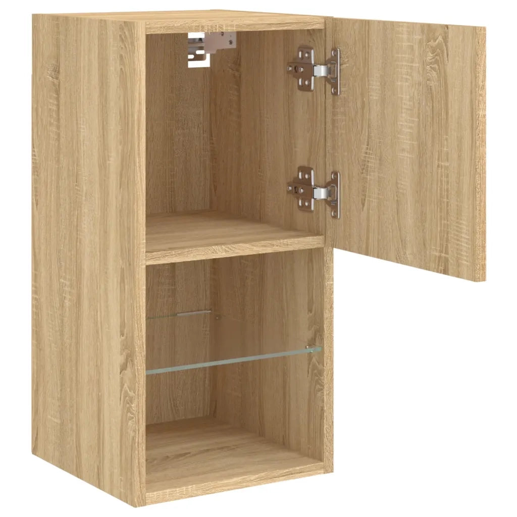 Mobili TV con Luci LED 2pz Rovere Sonoma 30,5x30x60 cm 836992