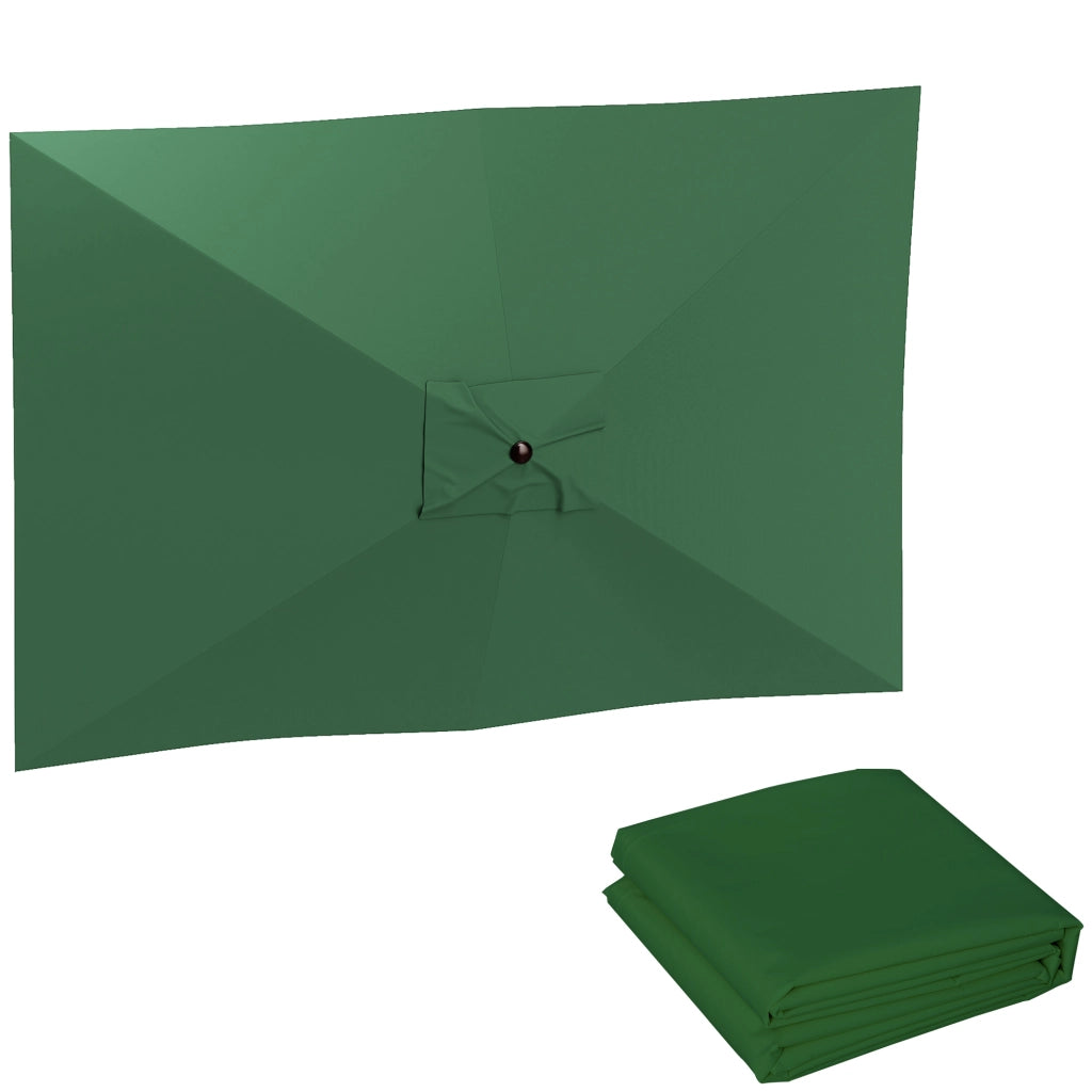Telo per Ombrellone Rettangolare 3x2 m ¨C Zephmum ¨C Poliestere Verde