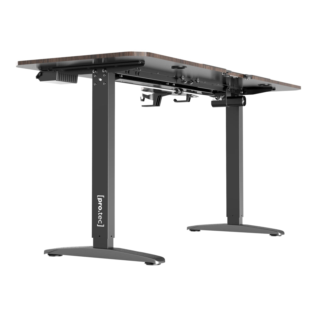 Scrivania Oxnard ad Altezza Regolabile con Sollevamento Elettrico - Effetto Noce pro.tec