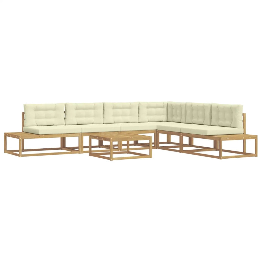 Set di divani da esterno Bianco 79 x 79 x 37 cm Poliestere