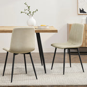 Set di 2 Sedie Elsern da Sala Pranzo - Beige [en.casa]