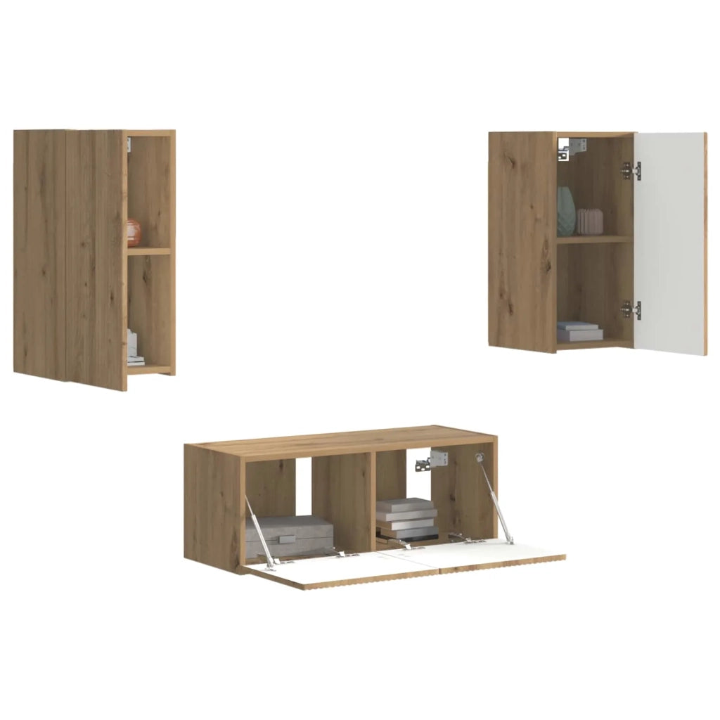 Set mobile TV 6 pcs Rovere artigianale Legno multistrato 3409068