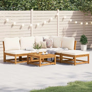 Set Salotto da Giardino 6 pz con Cuscini in Massello di Acacia 3214301