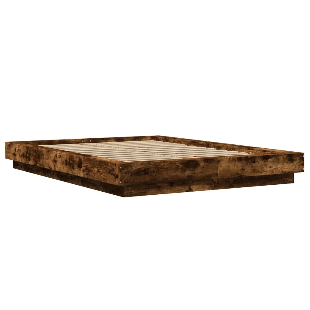 Giroletto con Luci LED Rovere Fumo 120x200 cm Legno Multistrato 3281109