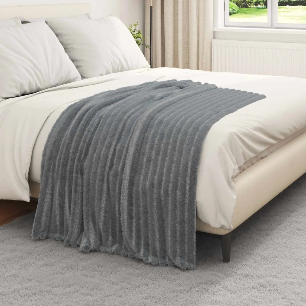 Coperte da Pile 6 pcs Grigio scuro 150 x 130 cm Panno