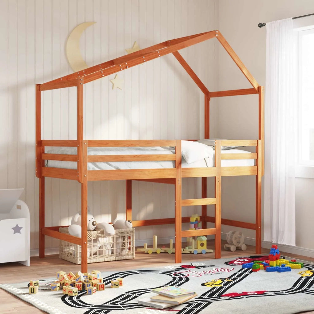 Struttura per letto soppalco Marrone Cera 90 x 190 cm 3422747