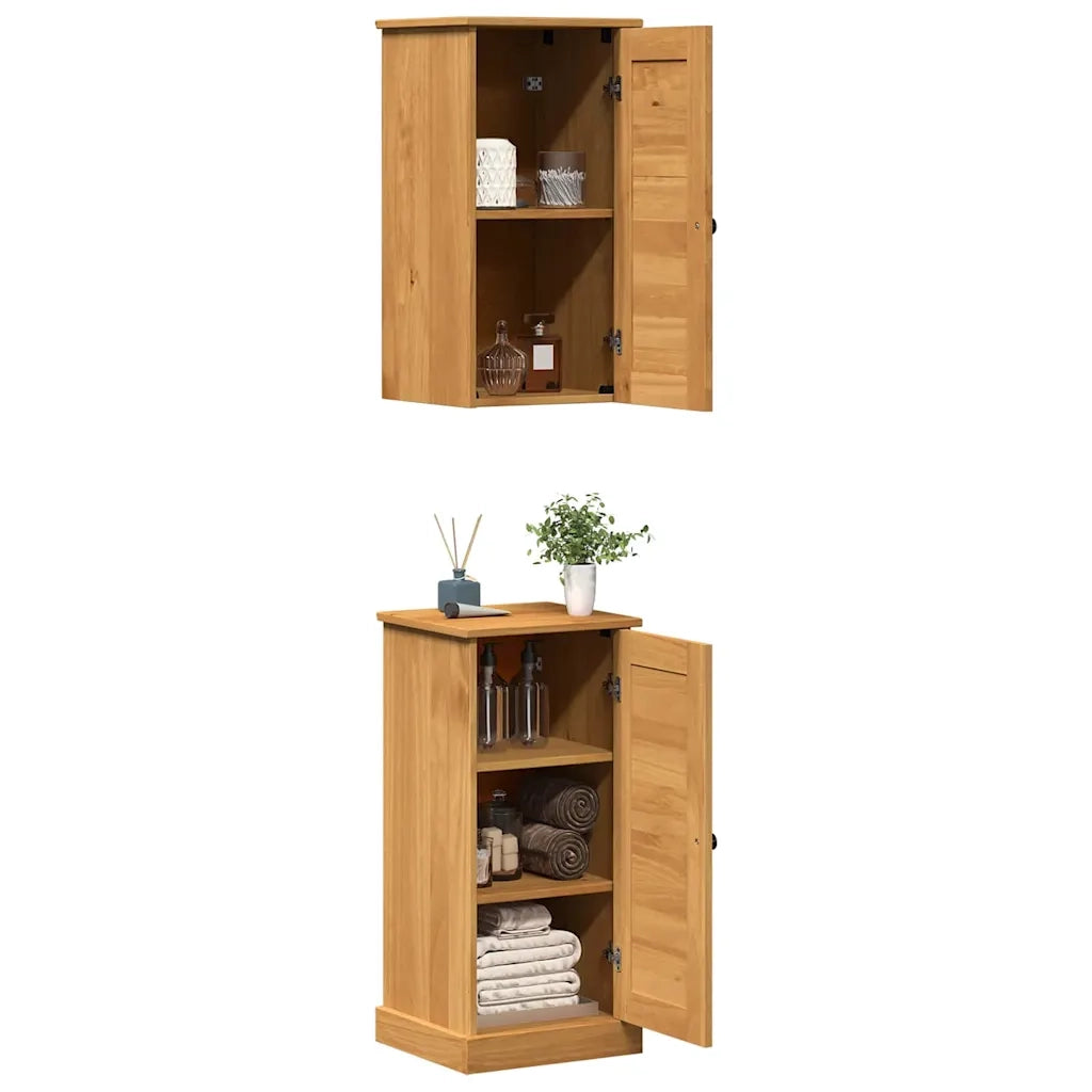vidaXL Set di mobili per il bagno VIGO 2 pcs Marrone e Marrone miele