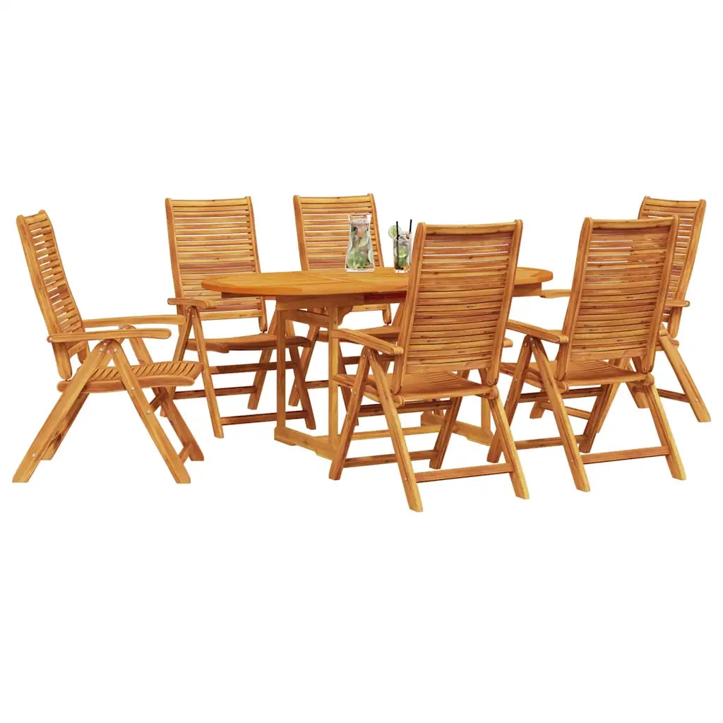 Set da Pranzo per Giardino 7 pcs Marrone