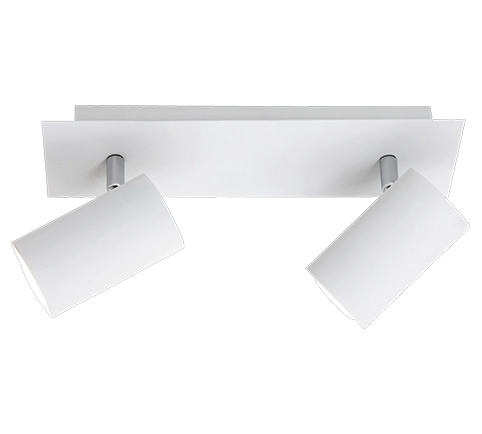 Faretti Soffitto Barra 2 Spot 3W GU10 Cilindro Bianco Marley GD Trio