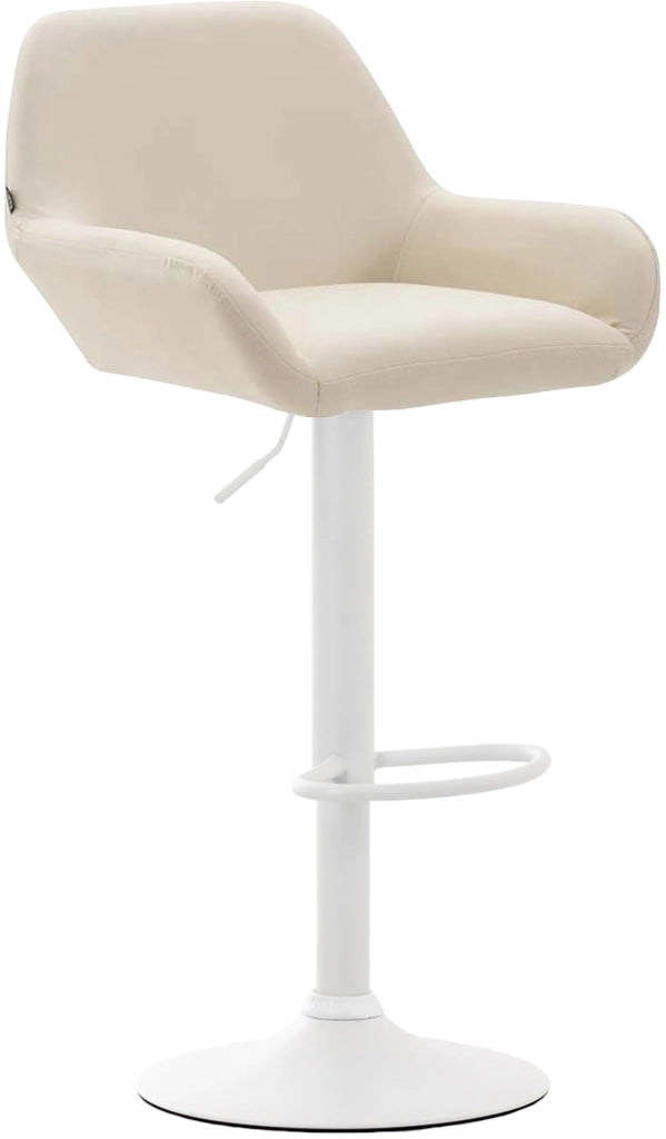 Set 2 Sgabelli Bar Braga In Similpelle crema,bianco