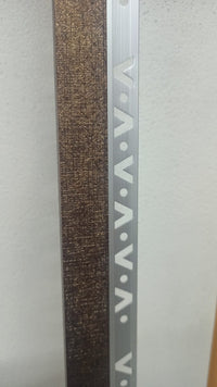 Listello fusion effetto metallico 25x10 bronzo scuro 2,5 metri