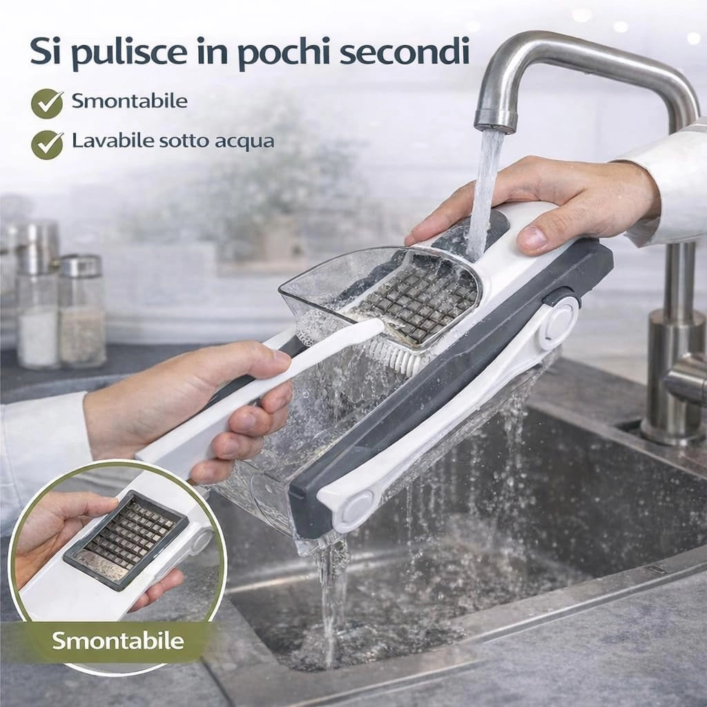 Mandolina per Verdure Multifunzionale, Mandolina Affettatrice di Verdure con Spessore Regolabile, Chopper per Patate e Cipolla, Kitchen Chopping Artifact Cutter Professionale.