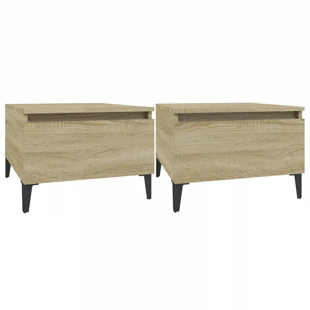 Tavolini 2pz Rovere Sonoma 50x46x35 cm in Legno Multistrato cod mxl 26491