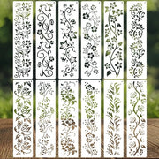 Serie di 12 stencil - Decorazioni per parete - Arte fai da te - Materiali PET di alta qualità - Stencil per pittura