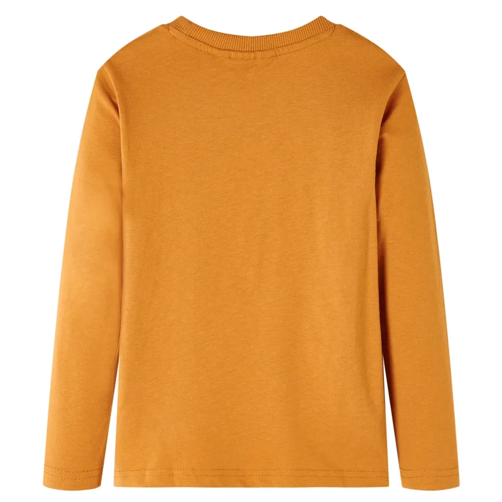 Maglietta da Bambino Maniche Lunghe Ocra Scuro 116 13216