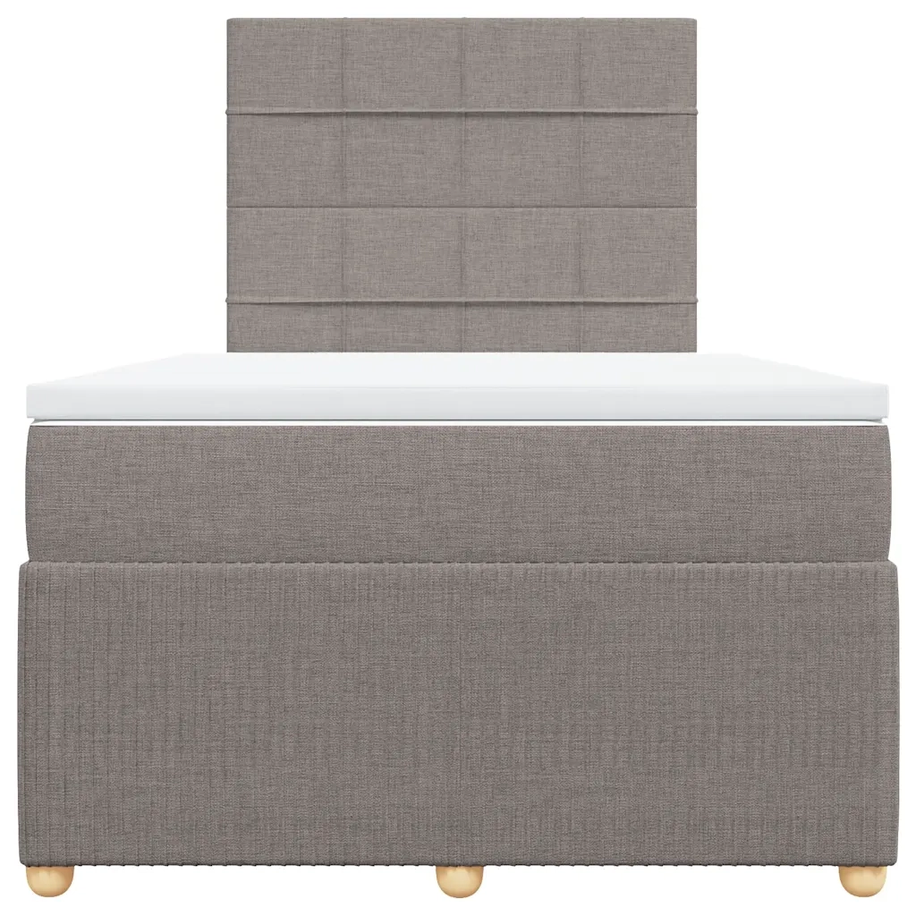 Giroletto a Molle con Materasso Tortora 120x200 cm in Tessuto