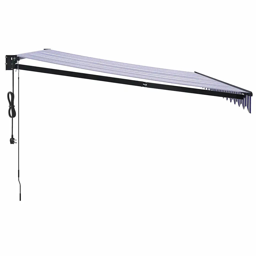 Tenda Sole Automatica Retrattile Blu e Bianca 4x3 m
