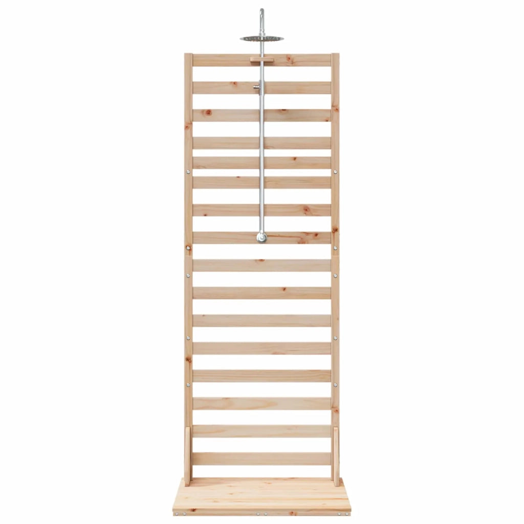 Doccia da esterno 225 cm Legno massello di pino e acciaio inox 886348
