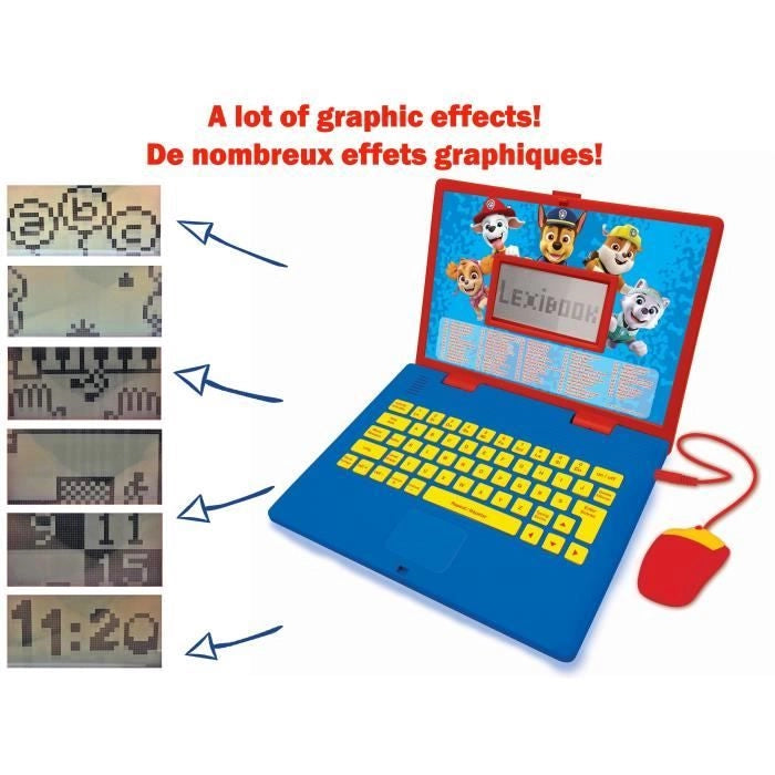 PAT 'PATROUILLE Computer educativo bilingue (FR / EN) bambino LEXIBOOK - 124 attività