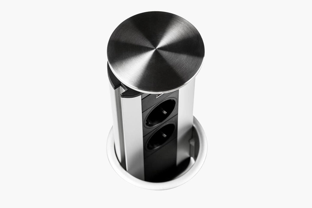 EVOline Port prolunghe e multiple 3 m 3 presa(e) AC Interno Nero, Acciaio inossidabile