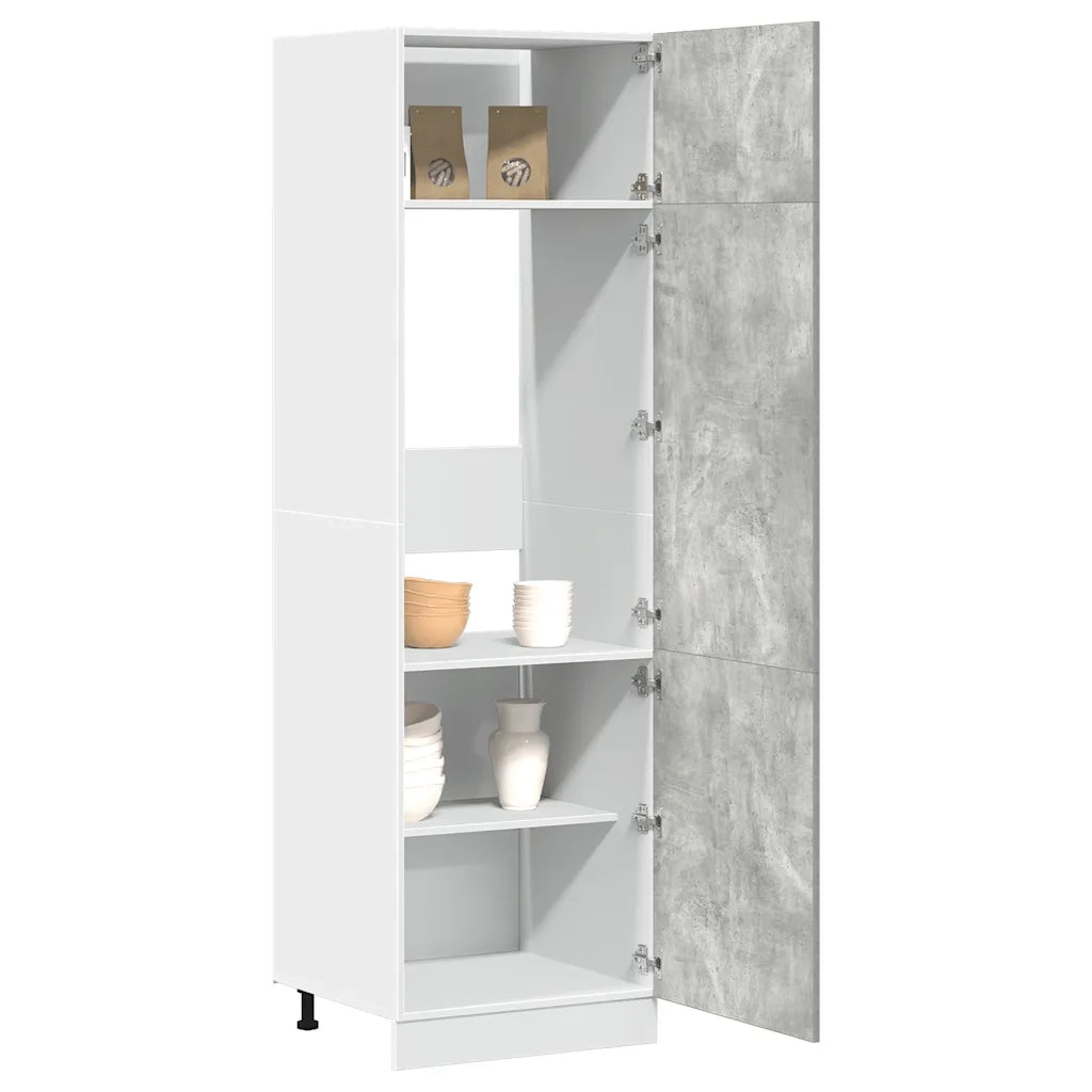 vidaXL Mobile per Frigo “Lyon” Grigio Cemento 60x57x207 cm