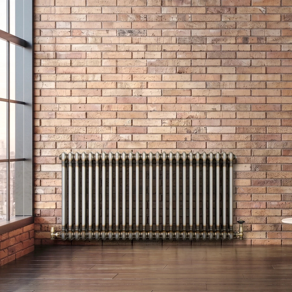 Radiatore 2 Colonne Orizzontale Metallo Grezzo 600 x 1190 mm TRV
