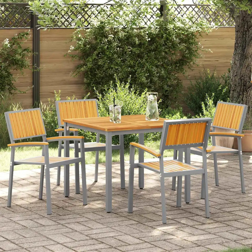 Sedia Impilabile 4 pcs Marrone 56 x 57 x 87 cm 4010629