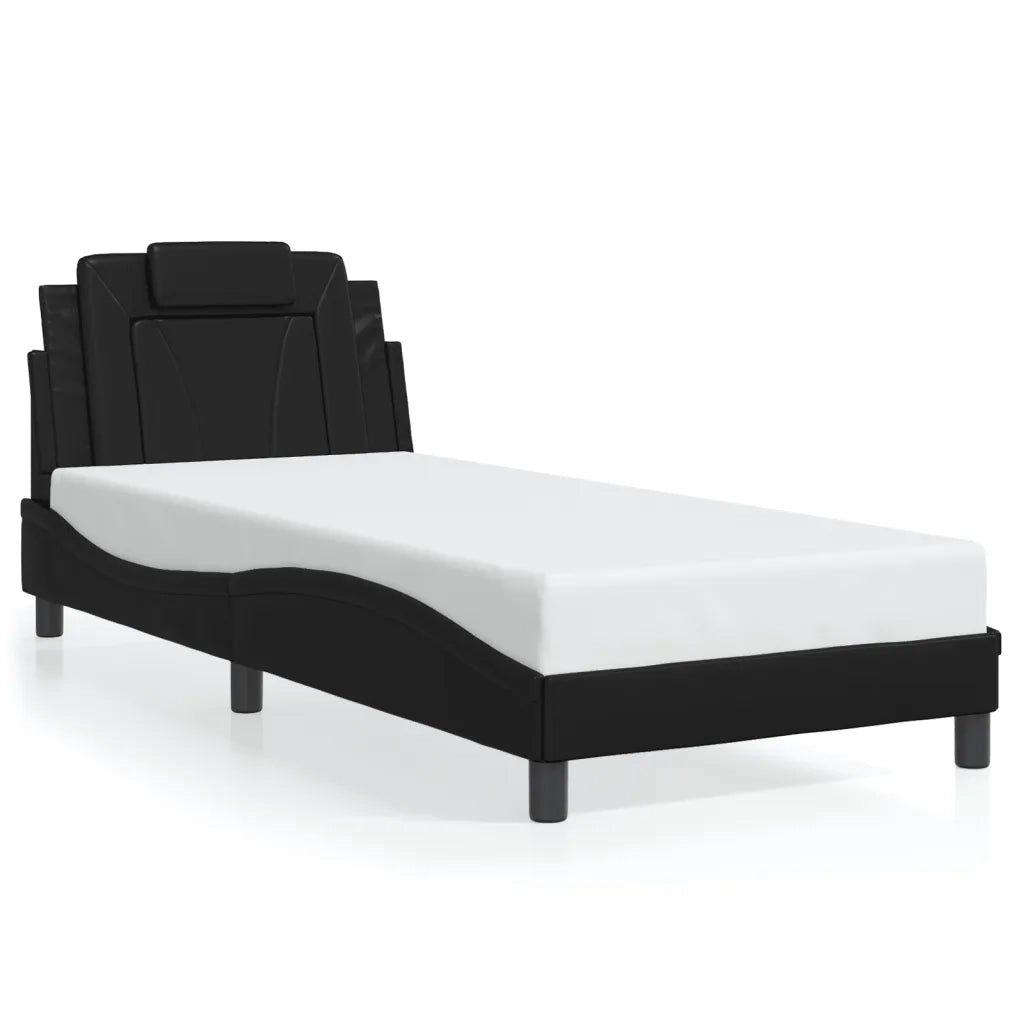 Giroletto Viana con LED senza Materasso Nero 90x200 cm 3213994