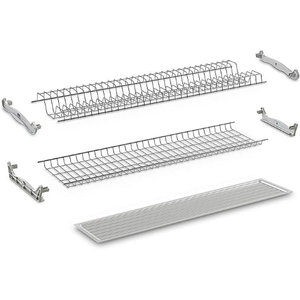 Kit Scolapiatti Plastificato Grigio Per Mobile Da 600 Mm