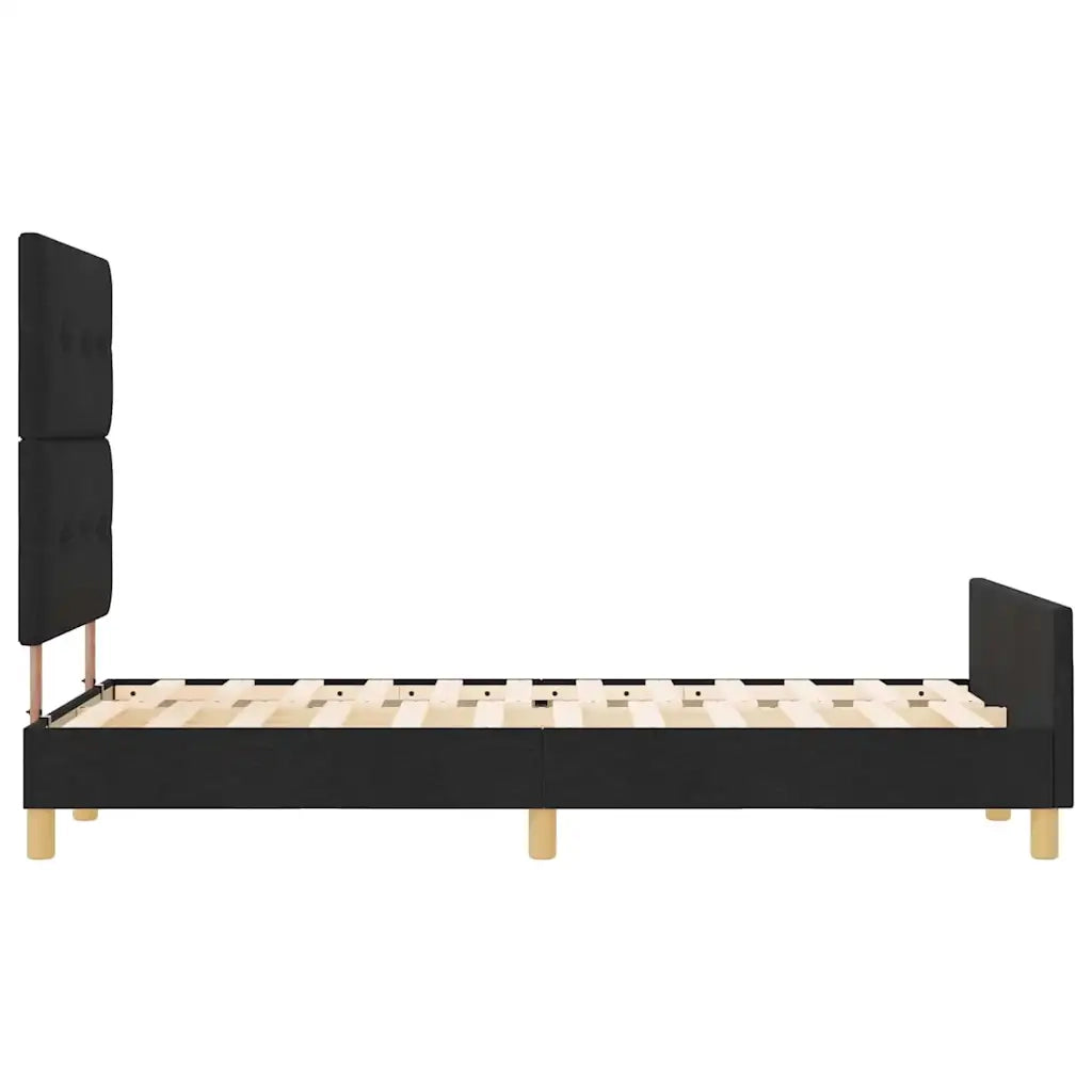 Struttura del letto con testiera Nero 120 x 190 cm Tessuto 3344713
