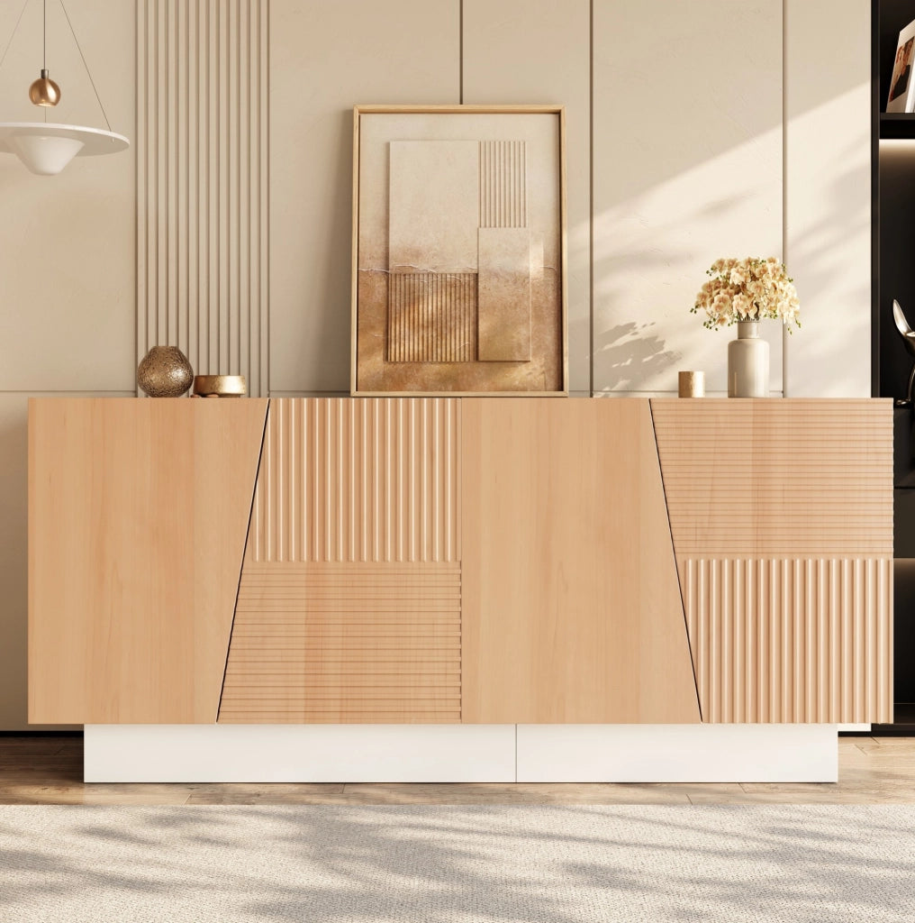 Credenza moderna 160 cm a 4 ante con ripiani regolabili