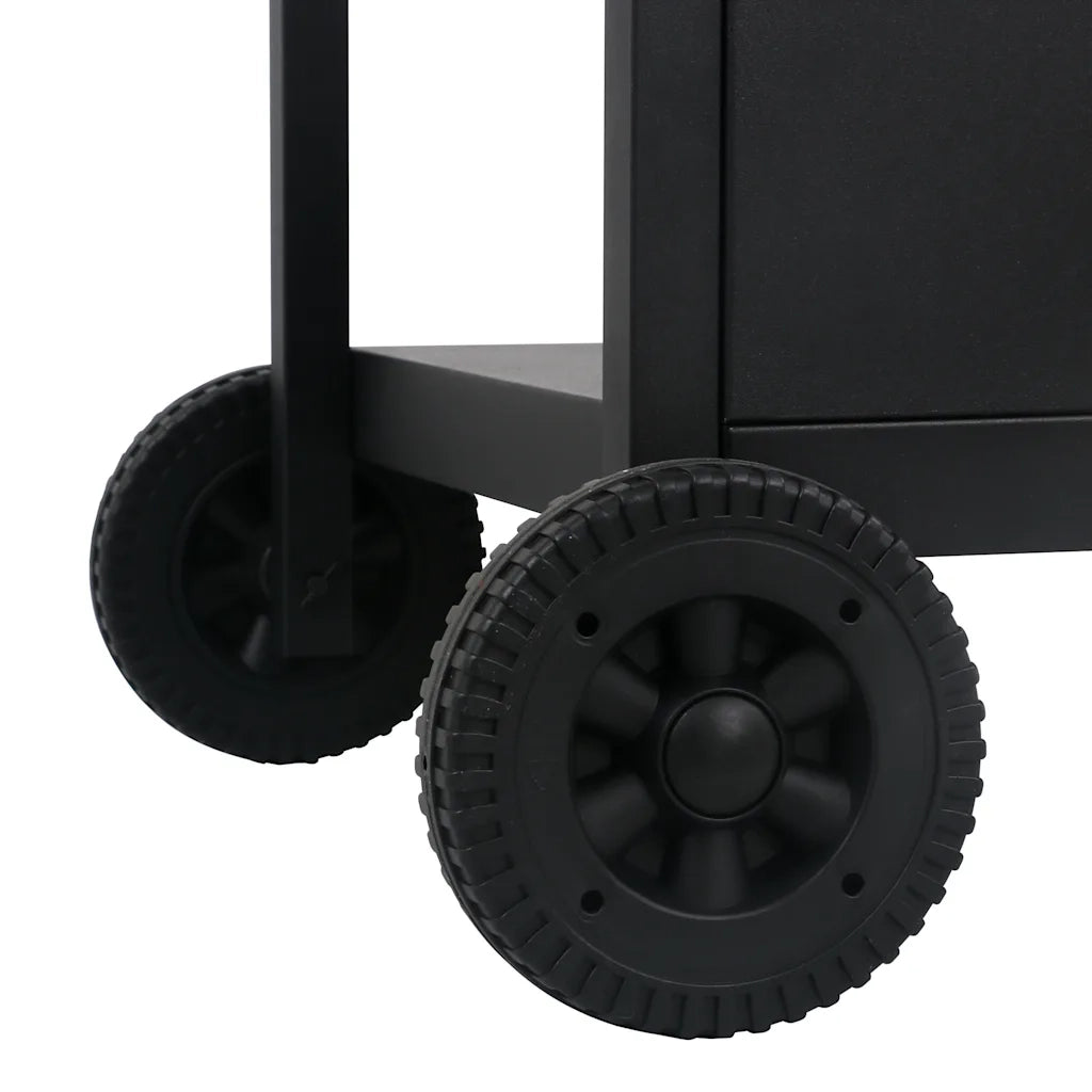 Barbecue e Griglia a Gas a 3 Ripiani Tavolinetto Nero e Argento CFW9574426