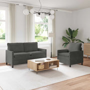 Set di divani 2 pcs Grigio Scuro Tessuto 3417084