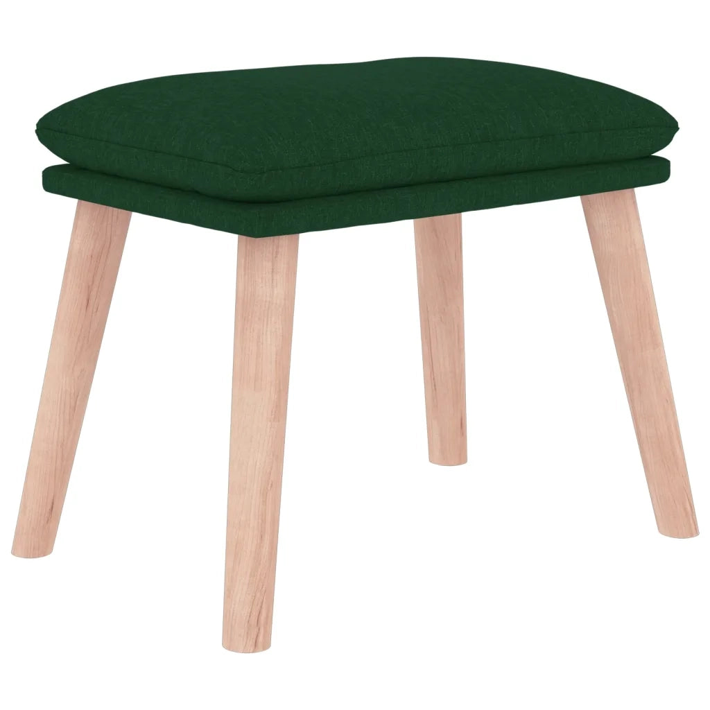 Poggiapiedi Verde Scuro 45x29,5x35 cm in Tessuto