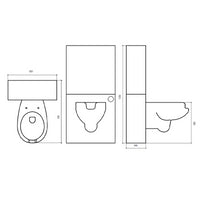 Parete attrezzata h120 con vaso sospeso