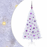 Albero di Natale | Decorazioni natalizie artificiale Bianco 120 cm PVC e Acciaio