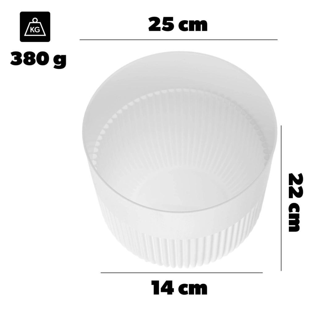KADAX Doniczka Alia DAL25 biała <10> K17073