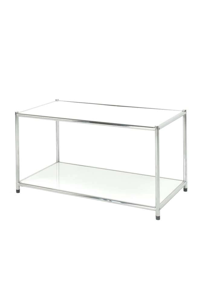 Easy scaffale metallico libreria cromata con 2 ripiani bianchi  40x80x40,5  cucina bagno garage cabina armadio